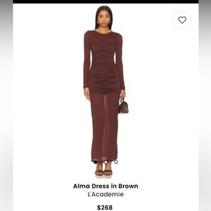 L’Academie Alma Dress in Brown